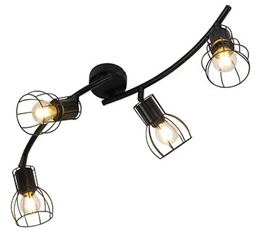 Nowoczesny Plafon / Reflektorek / Spot / Spotow / Lampy sufitowe czarny 86 cm 4-światła - Botu Nowoczesny Oswietlenie wewnetrzne