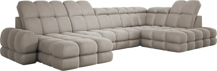 Narożnik TOLLO XL Prawostronny Elektryczna regulacja Tkanina SOLAR 16 WERSAL