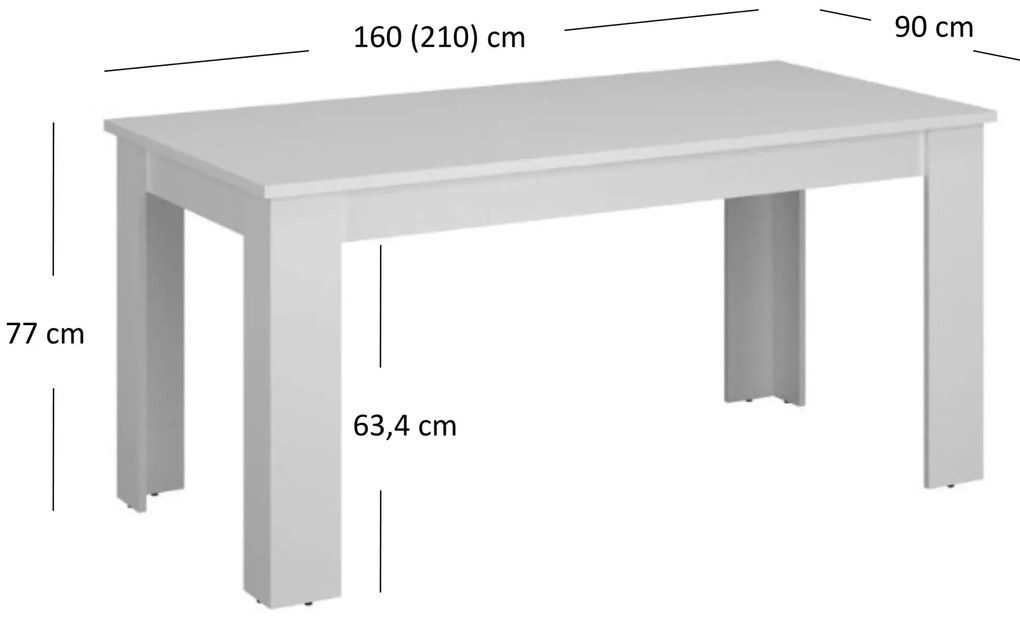 Biały skandynawski stół rozkładany G6-T55
