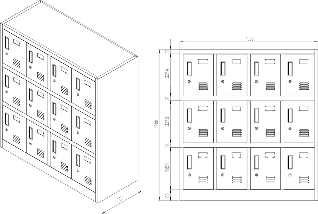 Szatnia do szkoły i przedszkola Ola 109x45x120 cm pastelowa