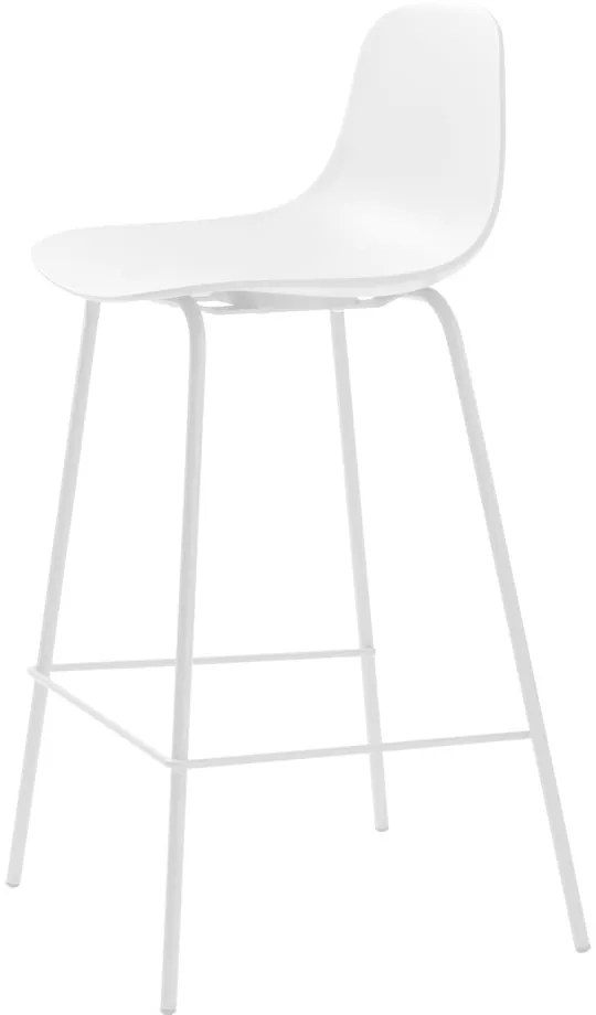 Biały plastikowy hoker 92,5 cm Whitby – Unique Furniture