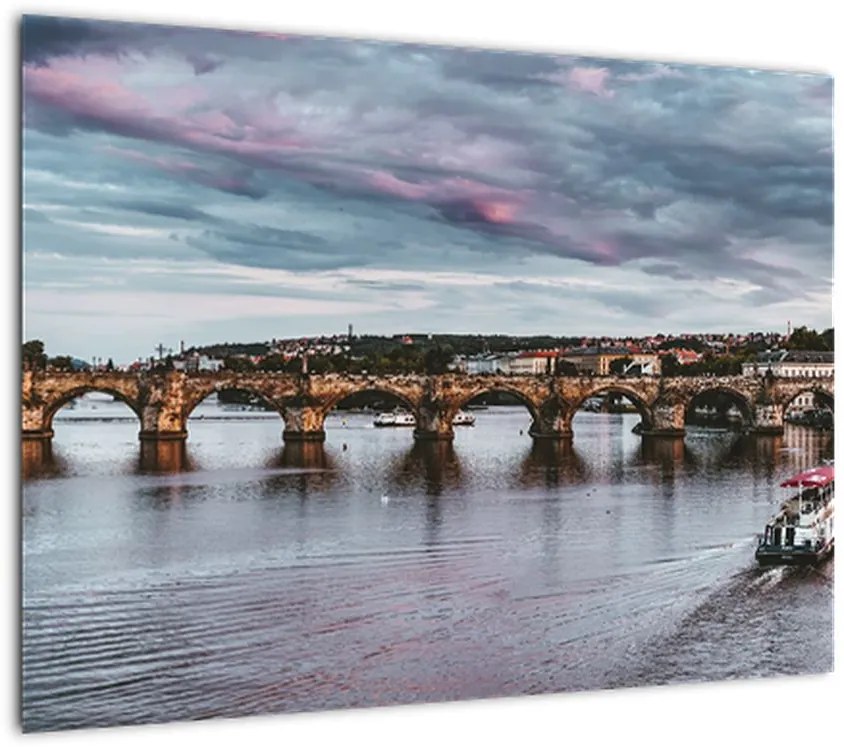 Obraz na szkle - Most Karola (70x50 cm)