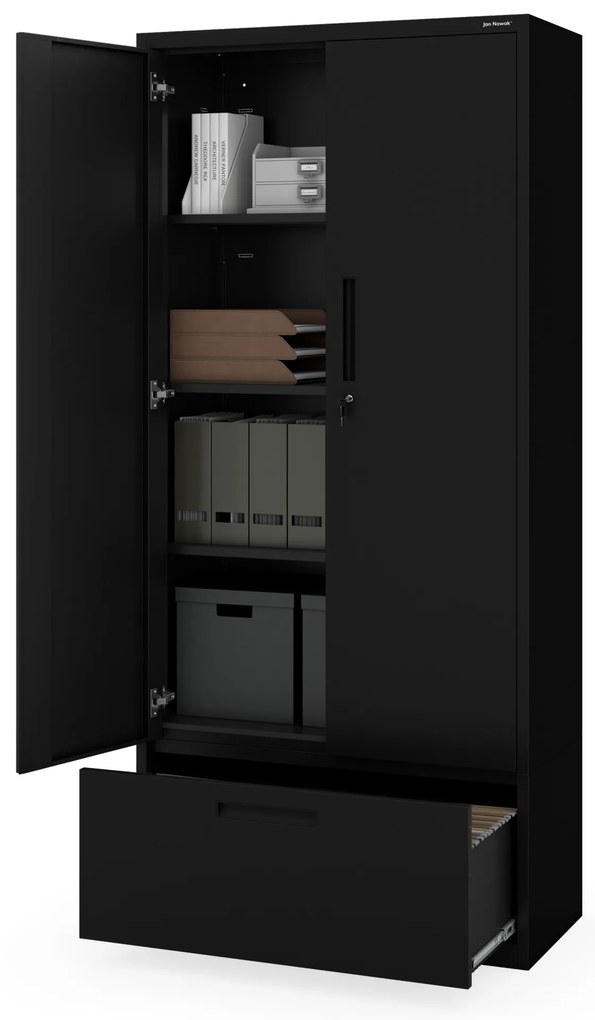 Megan Czarny - szuflada na dokumenty 195cm