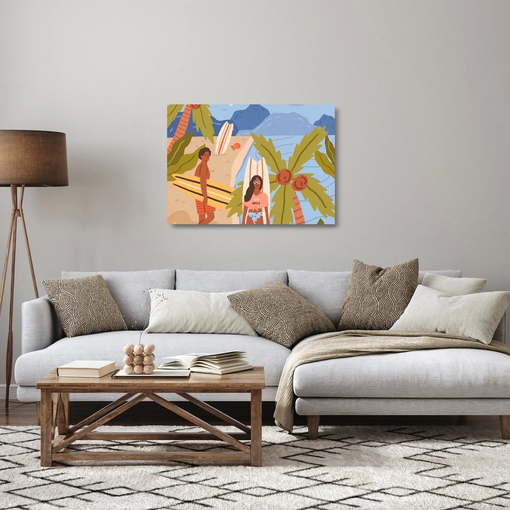 Obraz na szkle - Ciesz się życiem (70x50 cm)