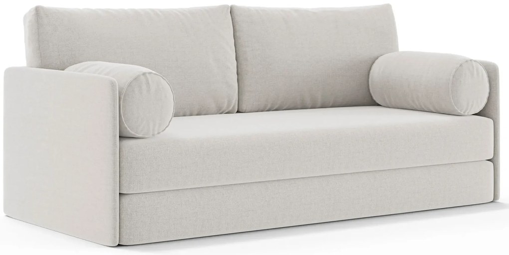 Gładka sofa rozkładana z poduszkami - 32 kolory A1-T64
