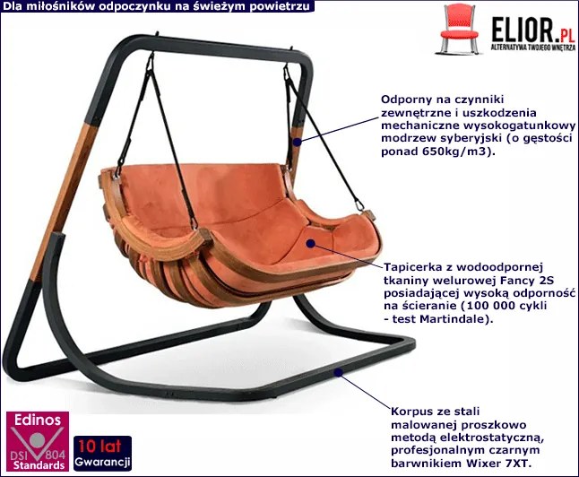 Dwuosobowy fotel wiszący - Oreso 4X
