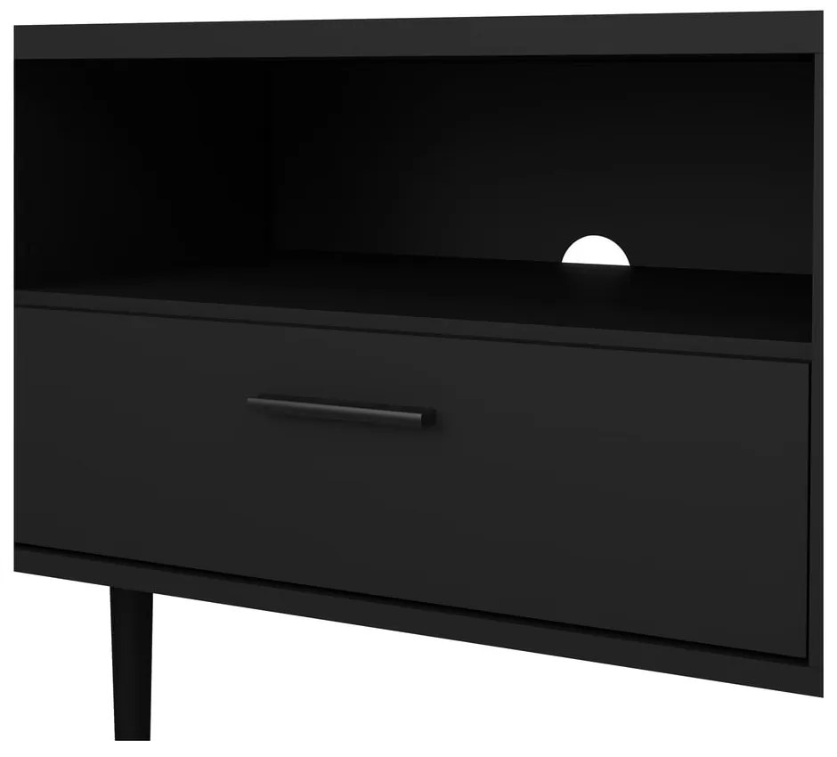 Czarna szafka pod TV 177x57 cm Media – Tvilum