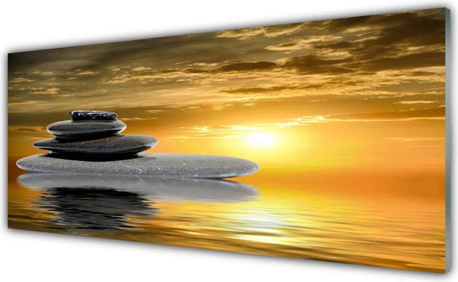 Panel Kuchenny Zachód Słońca Nad Skalistym Brzegiem