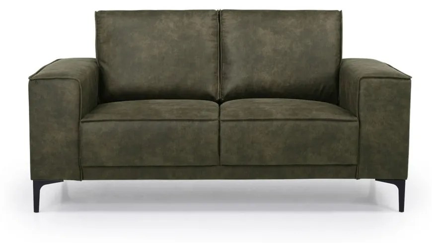 Zielona sofa z imitacji skóry 164 cm Copenhagen – Scandic