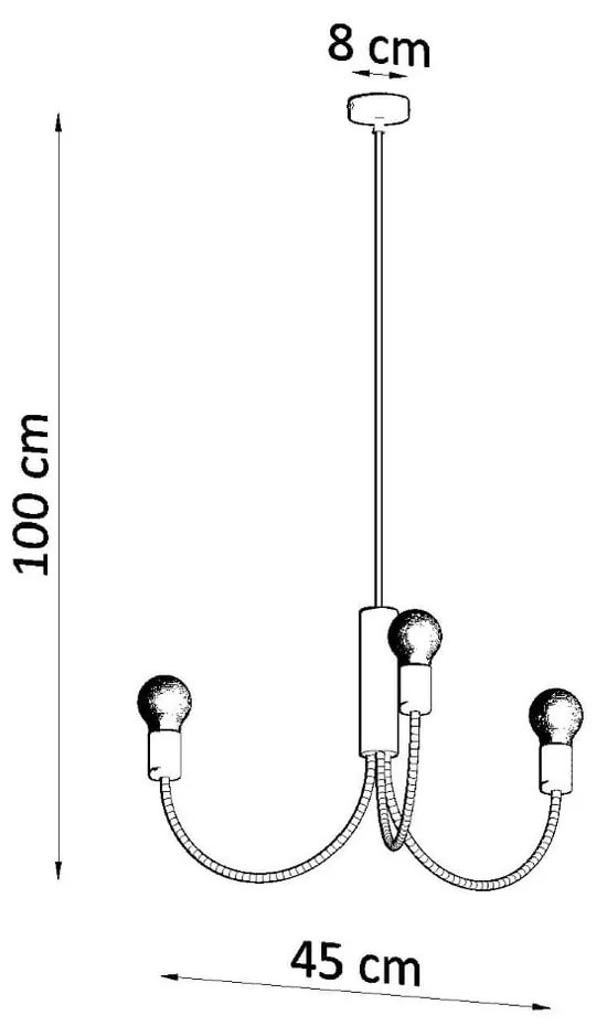 Czarna lampa wisząca ø 45 cm Karim – Nice Lamps