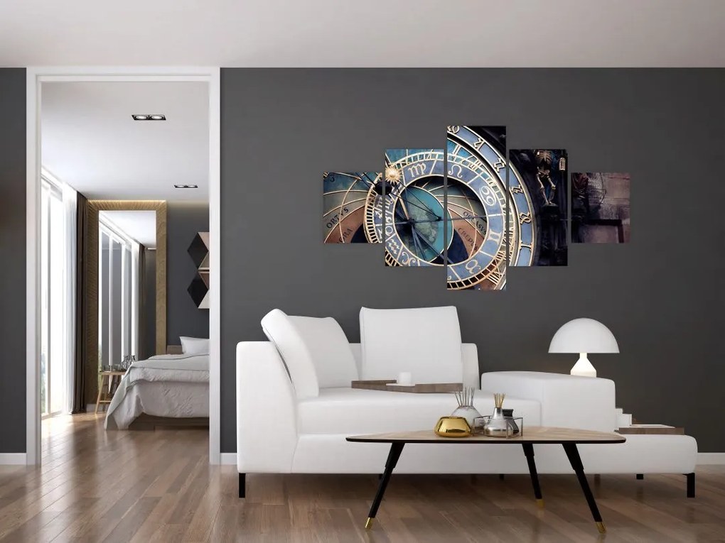 Obraz - Praski zegar astronomiczny, Praga (125x70 cm)