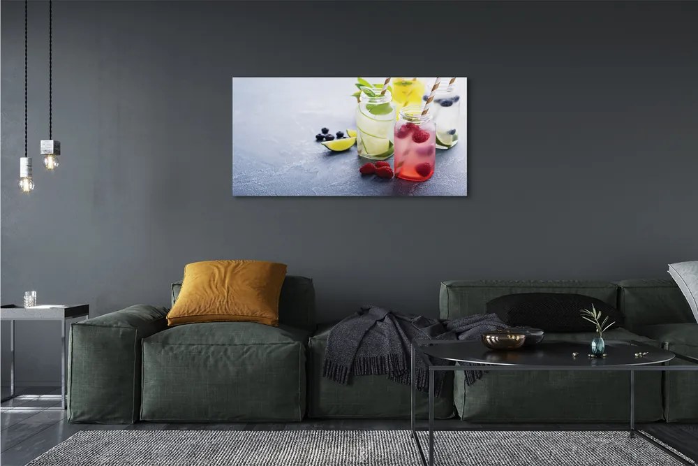 Obraz canvas na ścianę Orzeźwiający Miks Cytrusowo-Malinowy