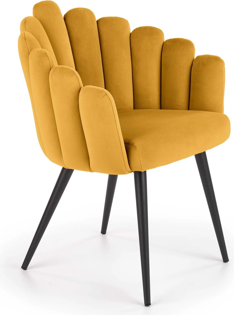 Krzesło na czterech nogach w stylu glamour K410