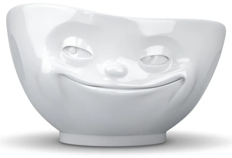Biała porcelanowa uśmiechnięta miska 58products