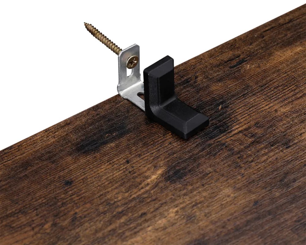 Regał/półka na książki PRESTON, 70x24x190,5cm, rustykalny brąz Vasagle