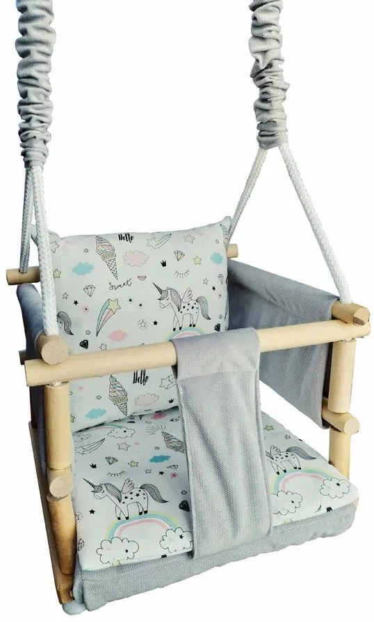 Drewniana huśtawka rosnąca 6 wzorów M4-A91