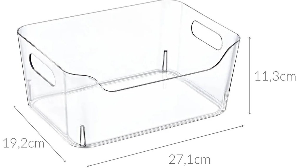 Organizer z przezroczystego plastiku, 5 l