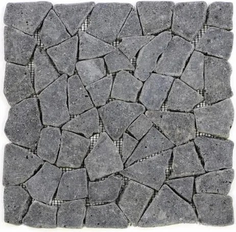 Mozaika kamienna z andezytu Garth na siatce ciemno szara 1 m2