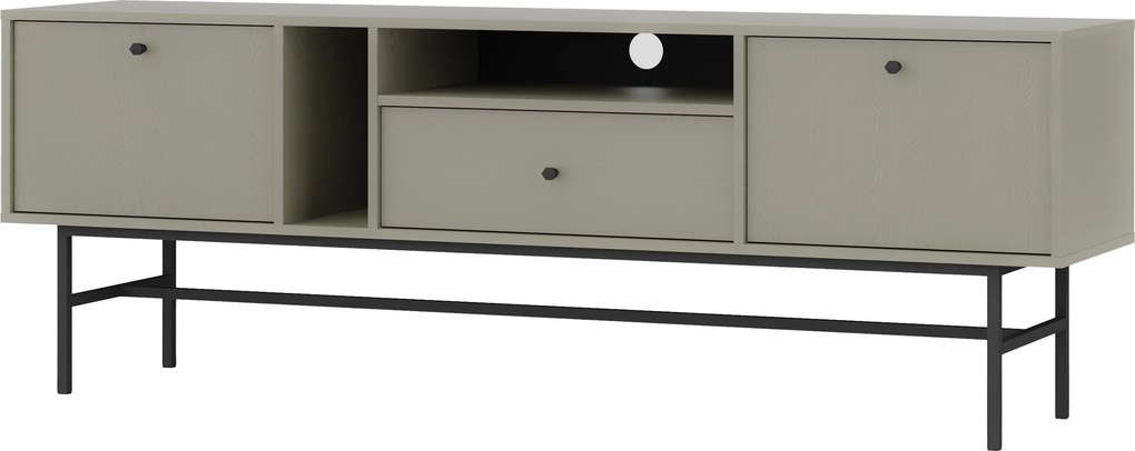 Szafka RTV stojąca TORINO 180 cm do Salonu pod Telewizor 1 Szuflada - Odcienie zieleni