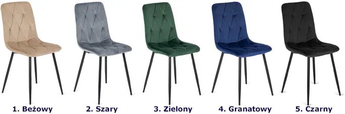 Szare nowoczesne krzesło welurowe B5-F55
