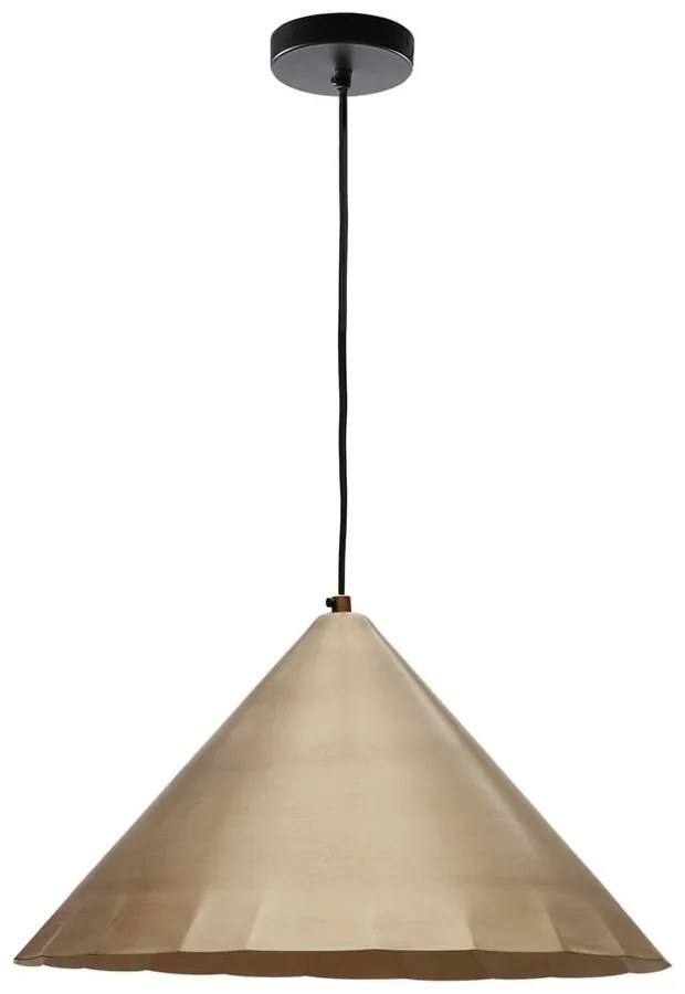Lampa wisząca w kolorze mosiądzu z metalowym kloszem ø 46 cm Parlava – Kave Home