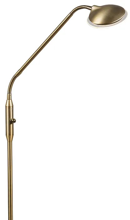 Nowoczesna brązowa lampa podłogowa z diodą LED - Eva