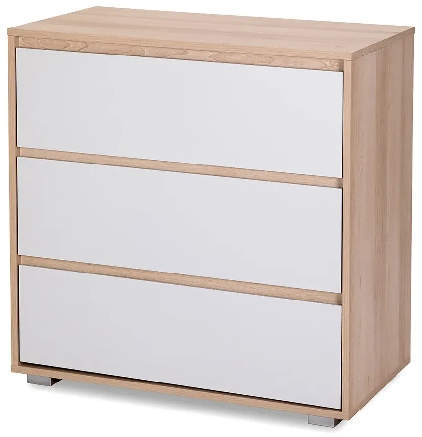 Komoda dla dzieci DALIA 80cm buk/szara LITTLE SKY
