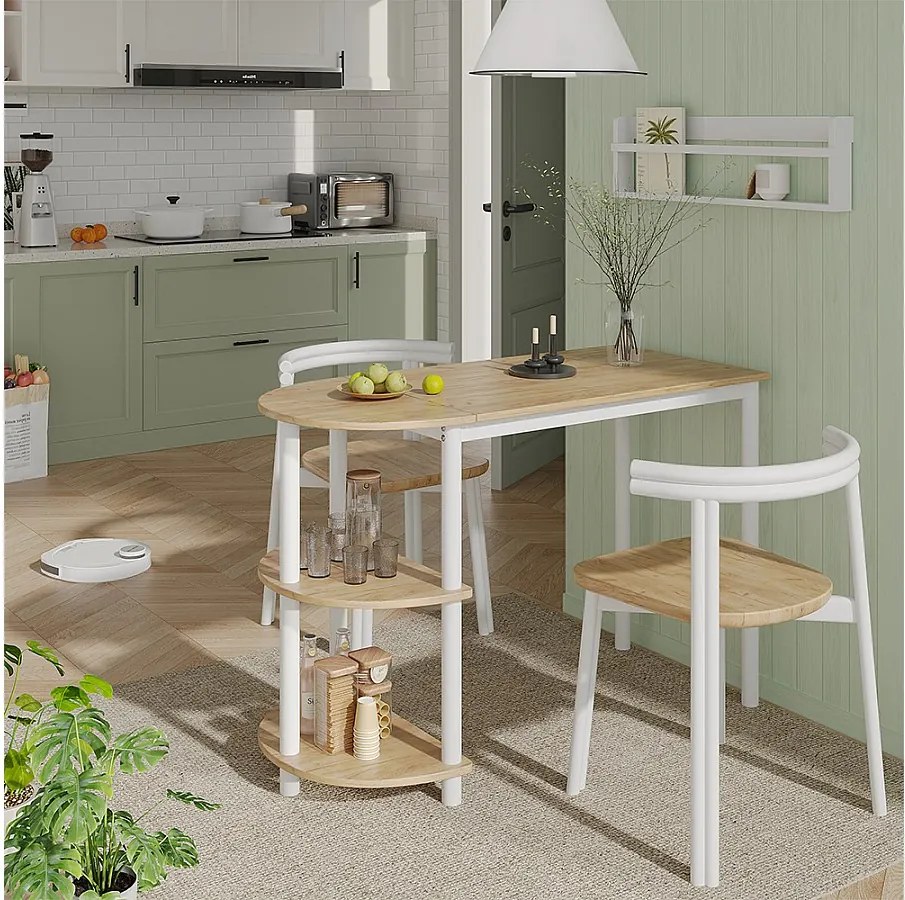 Stół kuchenny gold power dąb/biały 110x50x75.5 freetown