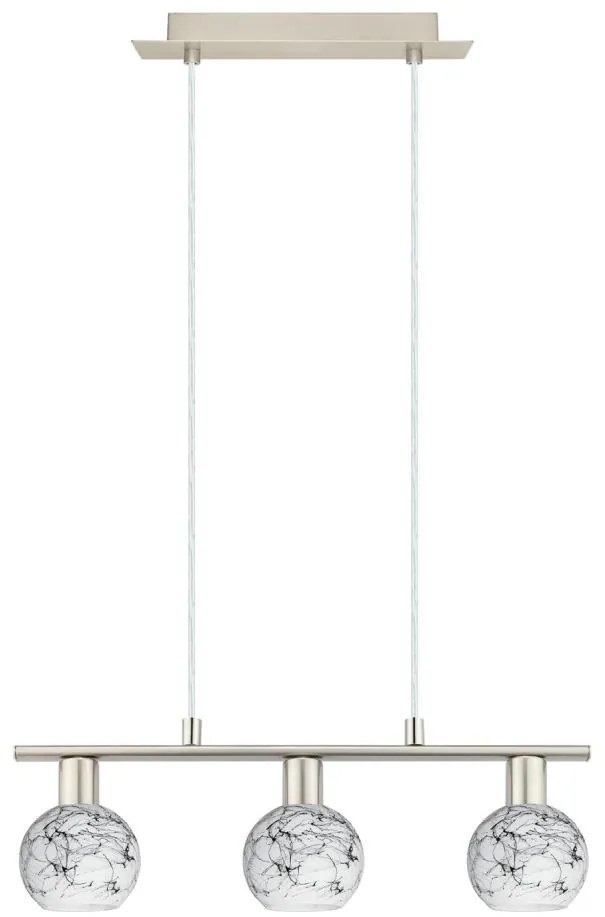 Eglo - LED lampa wisząca MY CHOICE 3xE14/4W/230V chrom/biały/czarny