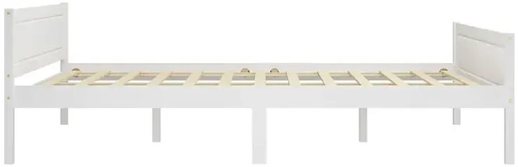 Białe łóżko z litego drewna sosny 120x200 B4-B73