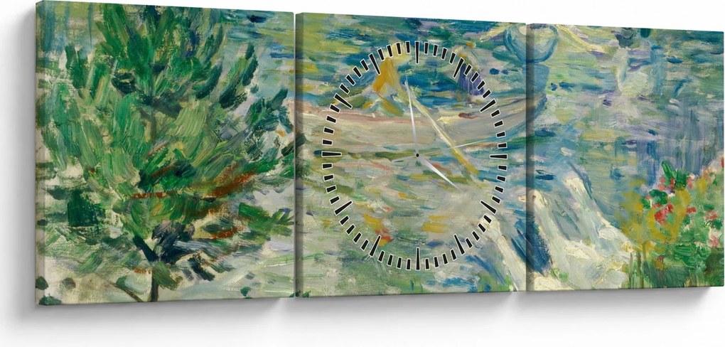 Obraz - Berthe Morisot, Girl in a Boat with Geese, reprodukcje (z zegarem) (90x30 cm)