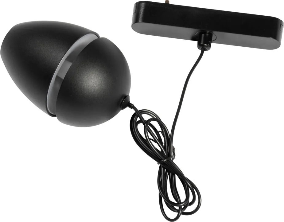 Nowoczesna czarna lampa wisząca do systemu szynowego 1-fazowego z LED - Magnetic Eggy