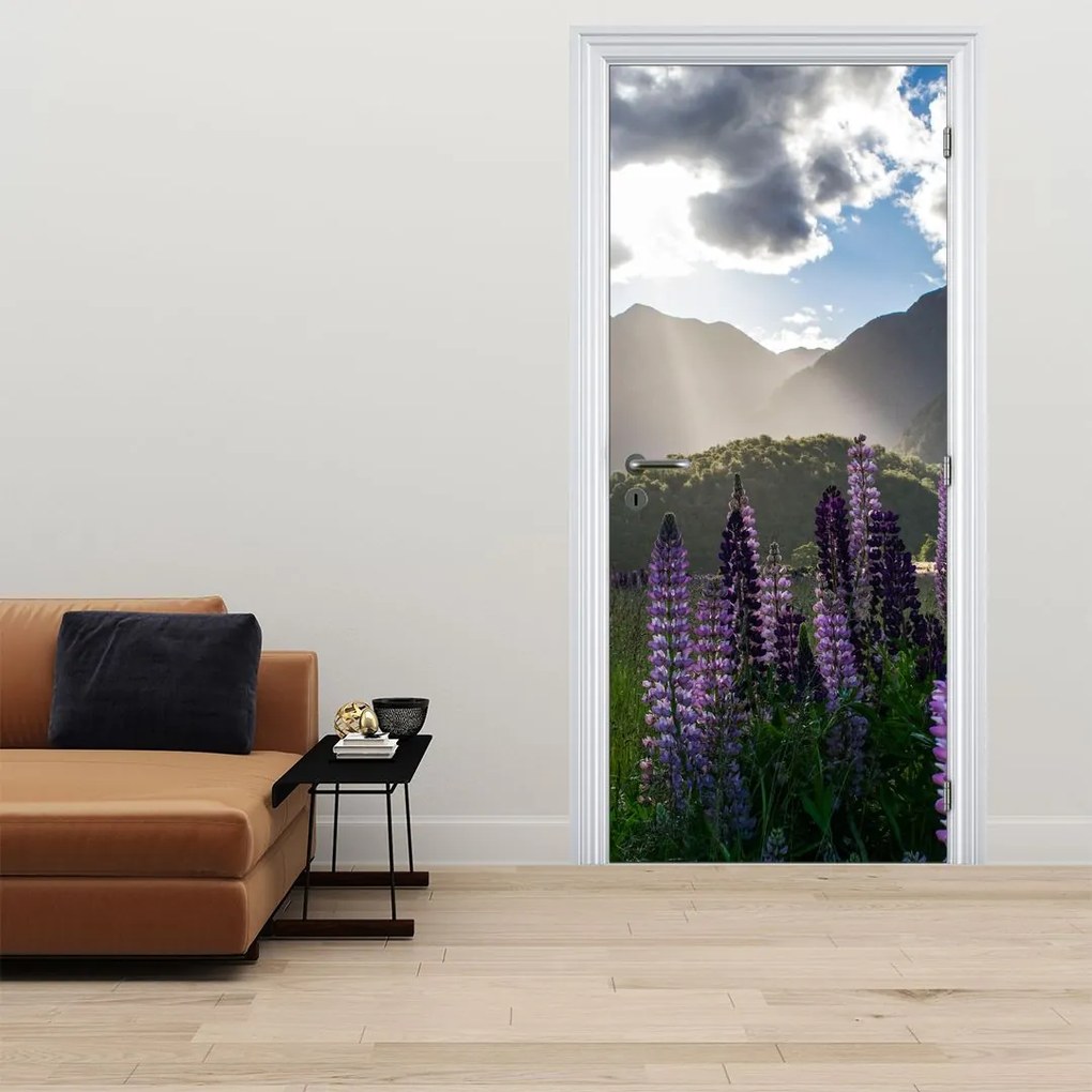 Fototapeta na drzwi - Sceneria łubinów (95x205cm)