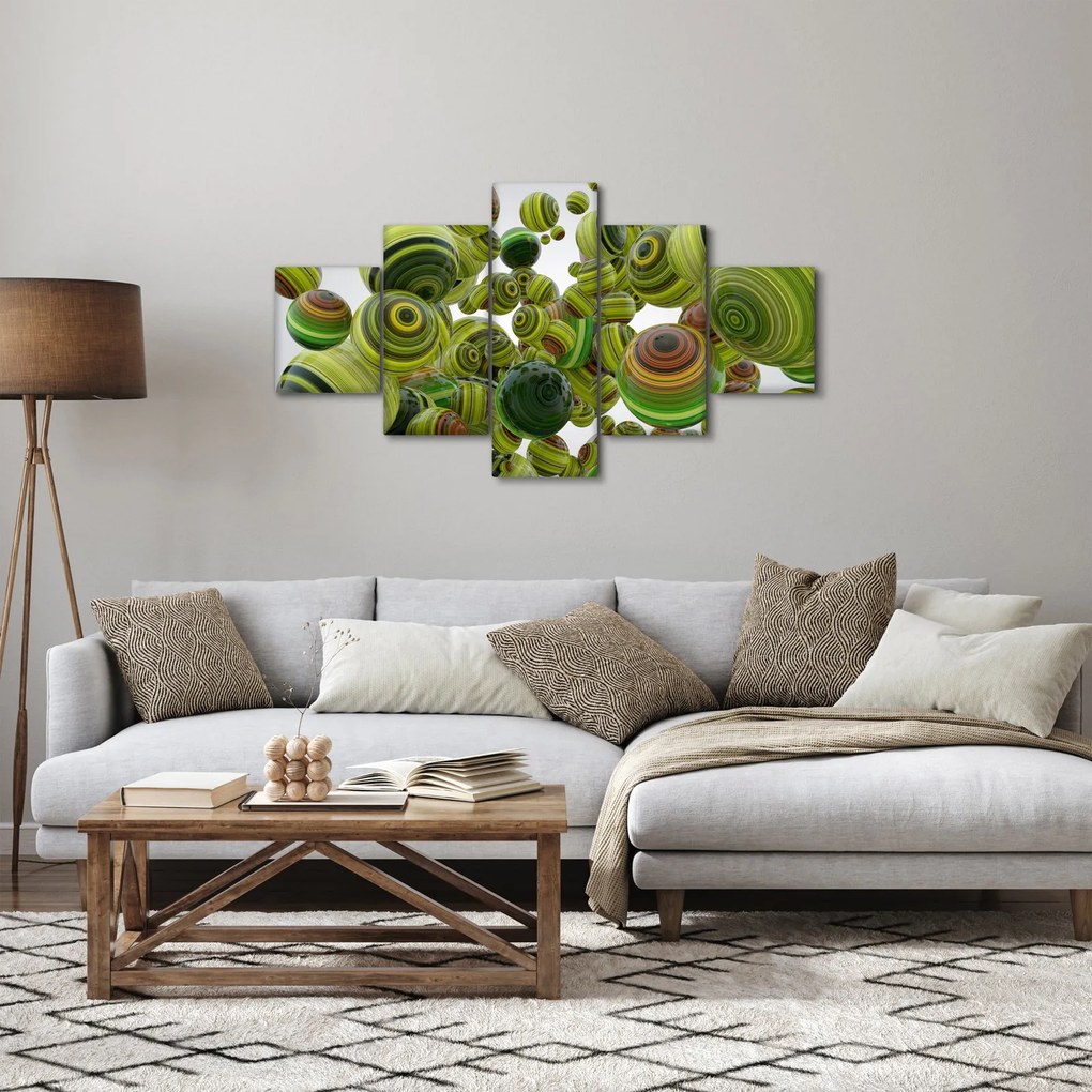 Obraz pasiastych kulek (125x70 cm)