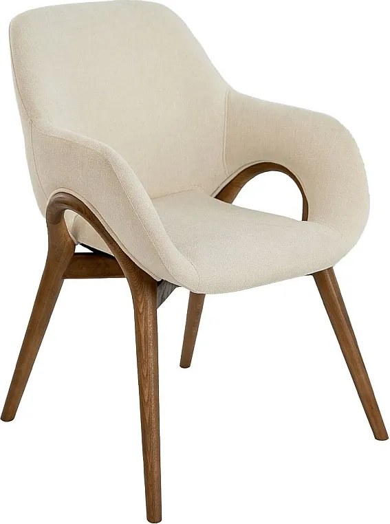 Beżowe krzesło z tkaniny