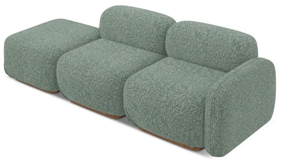 Jasnozielony szezlong modułowy (prawostronny) Ailani – Makamii