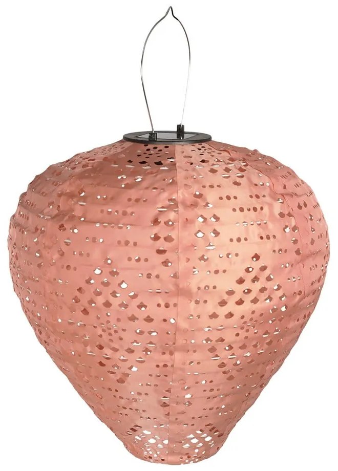 Różowy zewnętrzny lampion solarny LED (wysokość 30 cm) Greatham – House Nordic