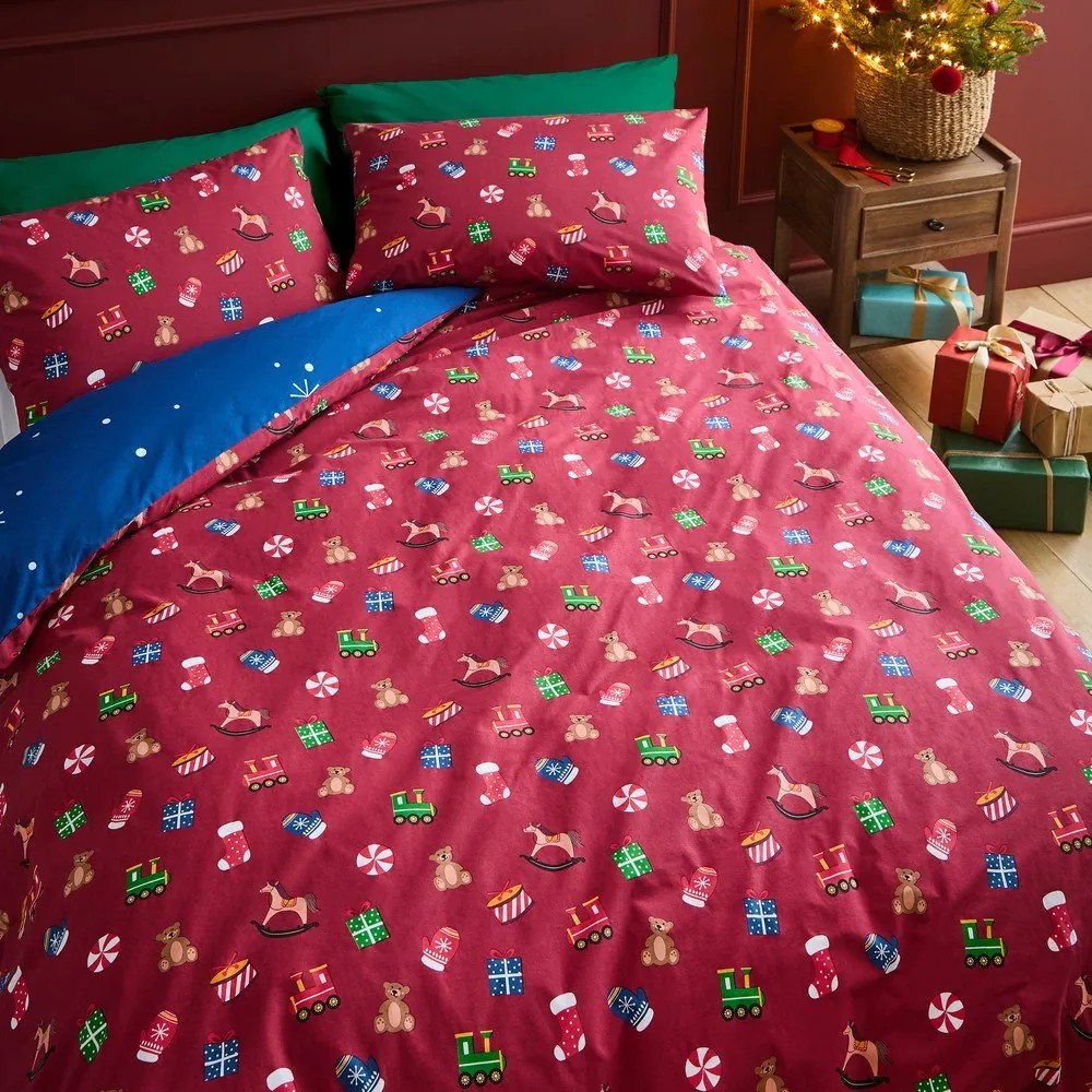 Pościel dwuosobowa 200x200 cm Santa's Workshop – Catherine Lansfield