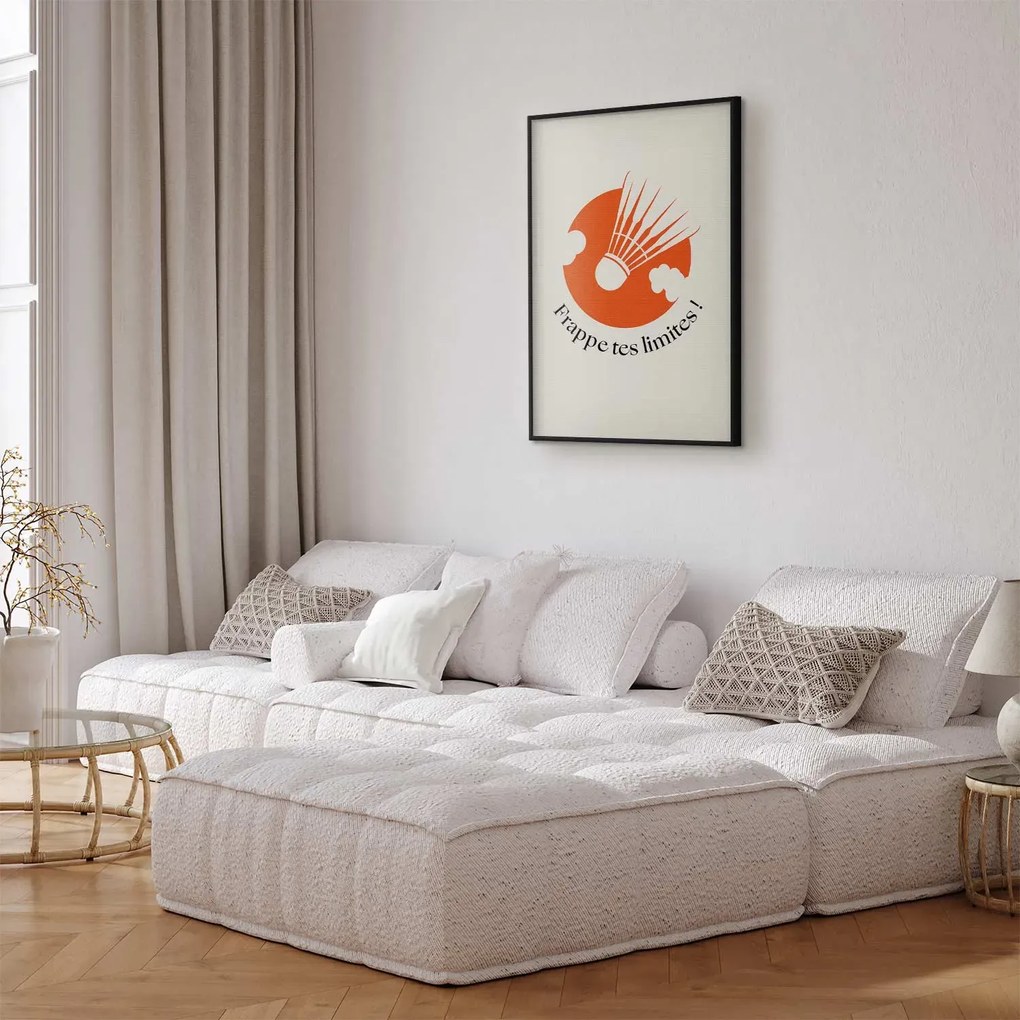 Plakat Lotka na tle pomarańczu 21x30 cm z ramą czarną bez marginesu ARTGEIST B