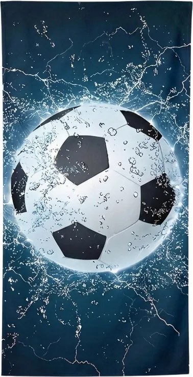 Szybkoschnący XXL ręcznik plażowy GOALIX niebiesko-biały 150 x 210 cm, 100% mikrofibra