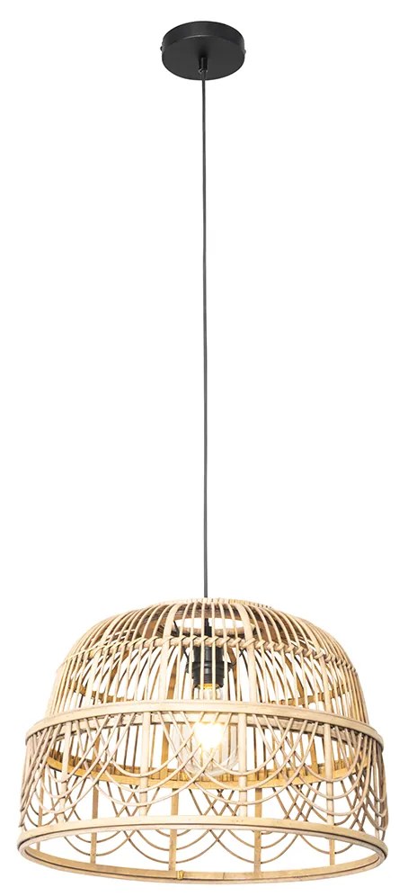 Inteligentna lampa wisząca z rattanu 44 cm z WiFi G95 - MichelleKolonialny Oswietlenie wewnetrzne