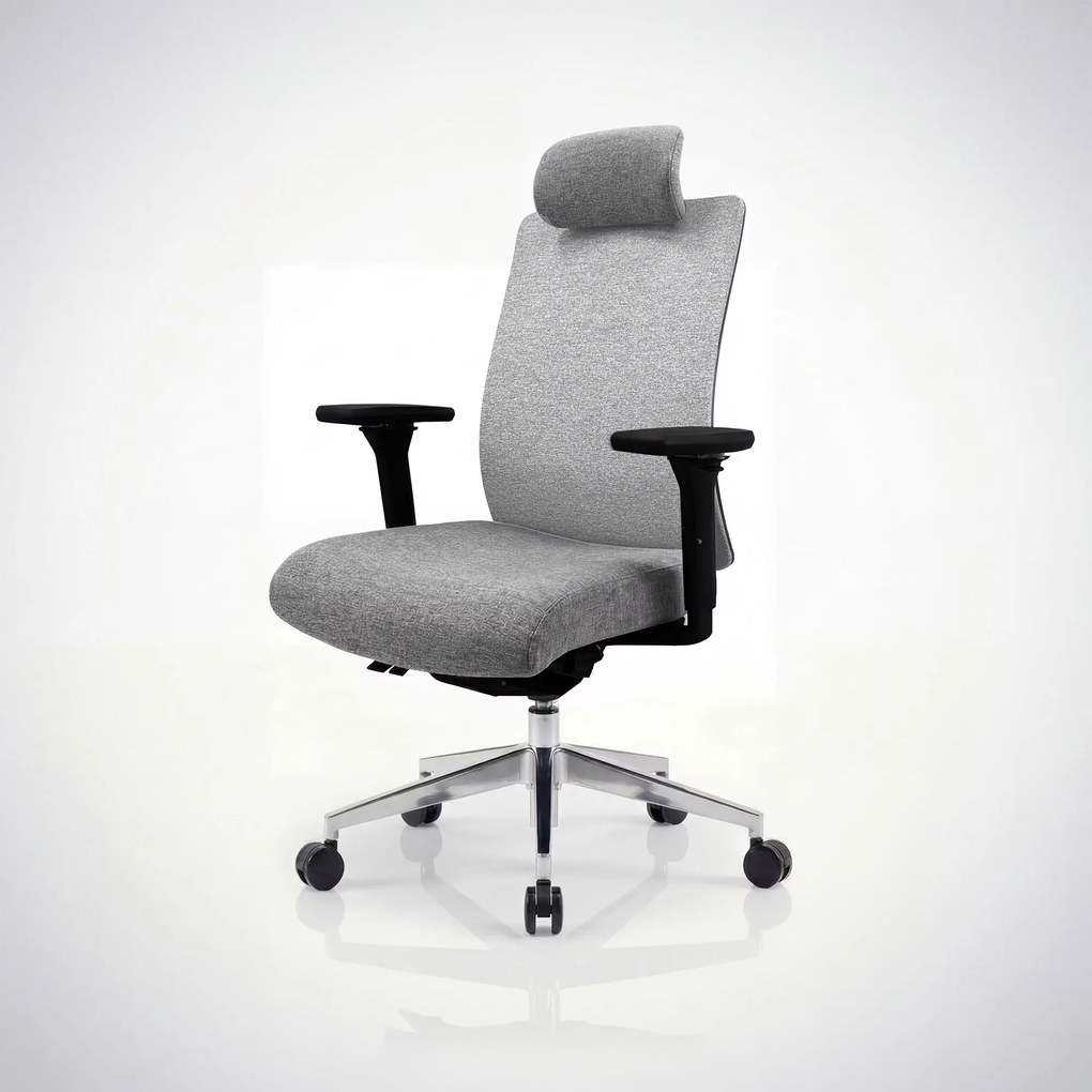 Fotel biurowy ergonomiczny obrotowy szary: VECTOR