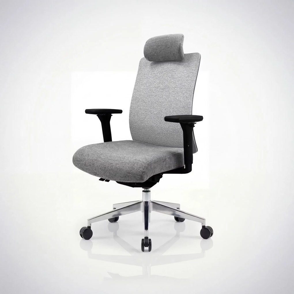 Fotel biurowy ergonomiczny szary VECTOR