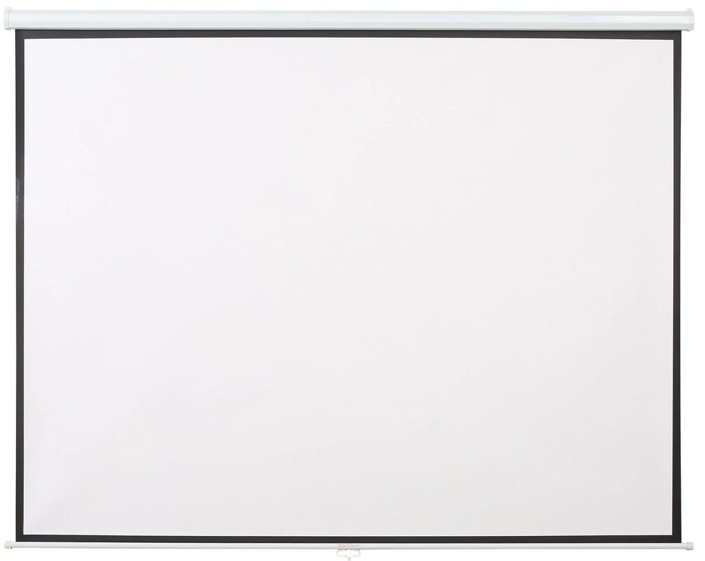 HOMCOM Ekran projekcyjny 203 x 152 cm 254 cm 4:3/ 16:9 Ręczny do kina domowego