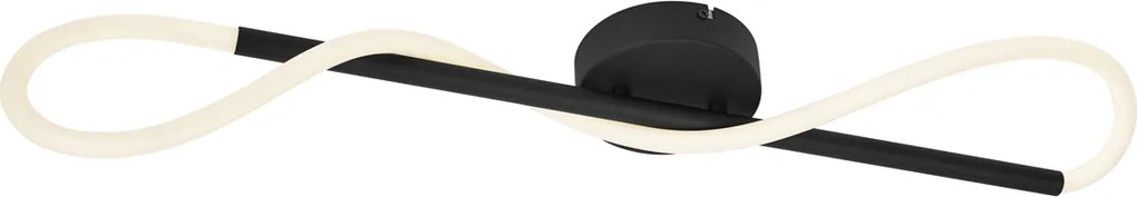 Nowoczesna lampa sufitowa czarna z wbudowaną diodą LED z 3-stopniową regulacją ściemniania - Keri