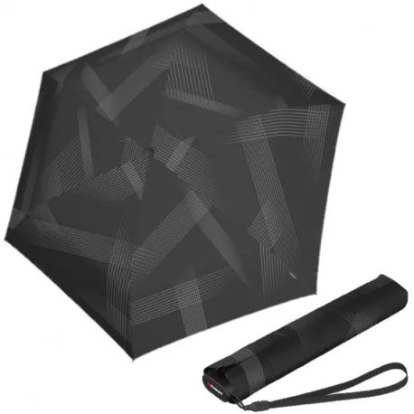 KNIRPS US.050 VISION BLACK - lekki damski parasol składany na płasko