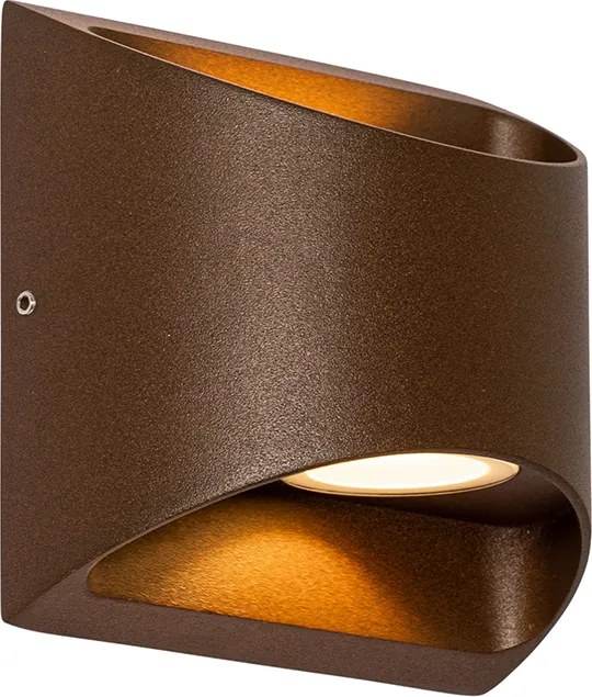 Nowoczesna lampa ścienna zewnętrzna brązowa rdzawe w tym LED 2-światła IP54 - Mal