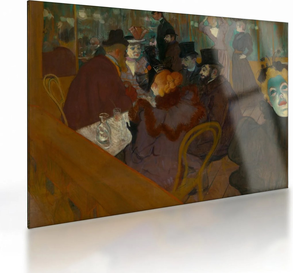 Obraz na szkle - Henri de Toulouse-Lautrec, At the Moulin Rouge, reprodukcje (70x50 cm)