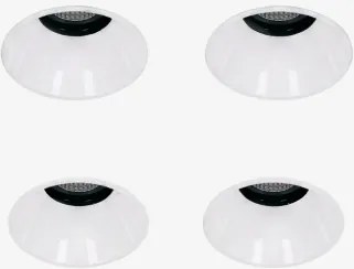 Pack 4 Wpuszczanych Downlightów Led Bezramkowych Trimless, Okrągłych Ø3,6 Cm, Wykonanych Z Aluminium Orelva Biała & 3 W & 38º & Białe Zimne Światło 40