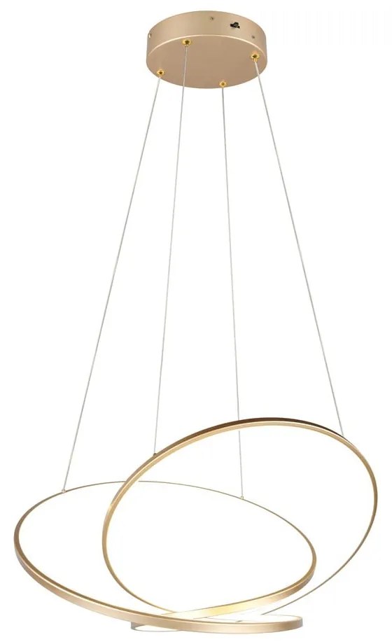 Lampa wisząca LED ze ściemniaczem w kolorze złota Darvin – Trio